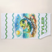 Serviette De Plage L’évasion ensoleillée d’un bébé Croc Personnalisée (Devant)