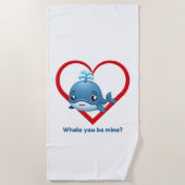 Serviette De Plage La baleine, tu es la mienne ? (Devant)
