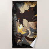 Serviette De Plage La bataille commence - Dragon contre Pégase (Devant)