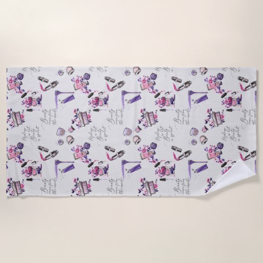 Serviette De Plage La beauté vient du motif d'intérieur (Devant)