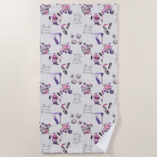 Serviette De Plage La beauté vient du motif d'intérieur
