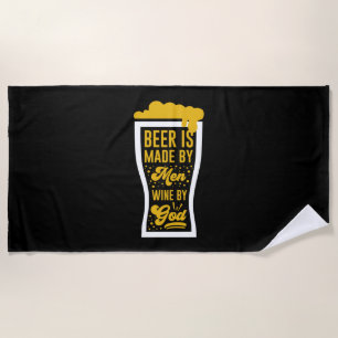 Serviette De Plage La Bière Est Faite Par Les Hommes