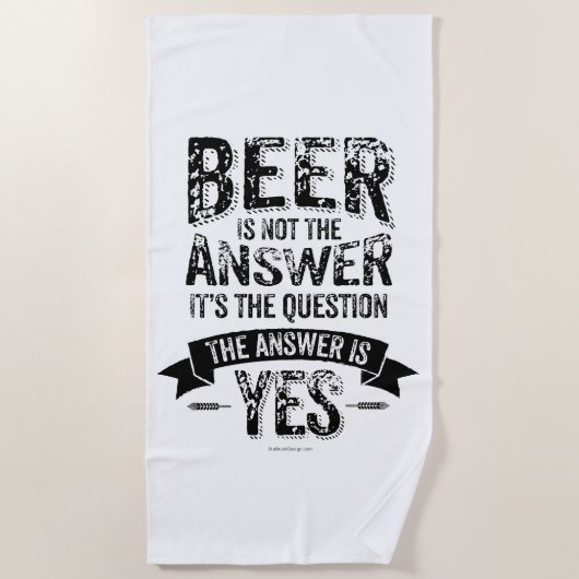 Serviette De Plage La bière n'est pas la réponse (Devant)