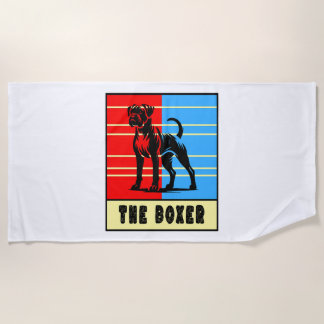 Serviette De Plage La boîte - Chien fort