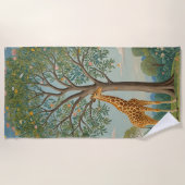 Serviette De Plage La canopée de Giraffe (Devant)