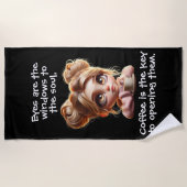 Serviette De Plage La Clé Est Le Café (Devant)