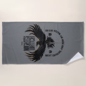 Serviette De Plage La devise vedette de la nuit (Devant)