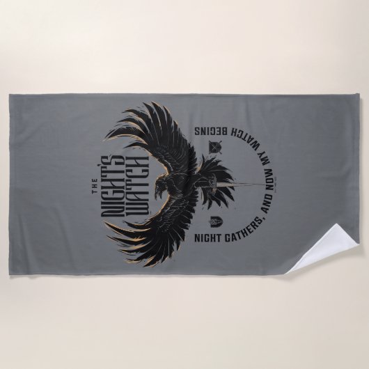 Serviette De Plage La devise vedette de la nuit (Devant)