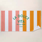 Serviette De Plage La Dolce Vita Cinque Terra Cabana (Devant)