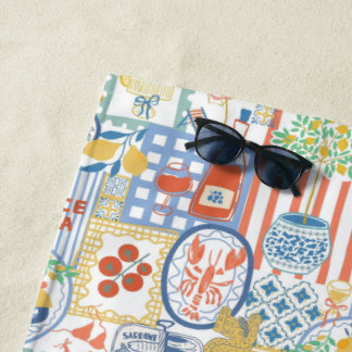 Serviette De Plage La Dolce Vita Été Italien Citron Méditerranée