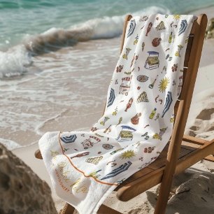 Serviette De Plage La Dolce Vita Méditerranée italienne Monogramme