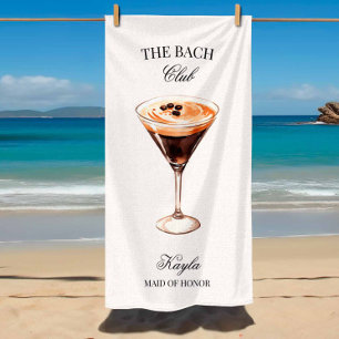 Serviette De Plage La fête de mariage cocktail espresso du club Bach