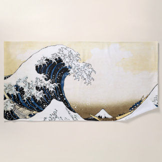 Serviette De Plage La Grande Vague au large de Kanagawa Hokusai, art