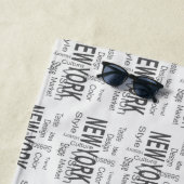 Serviette De Plage La Grande ville de New York (typographie) (En situation)