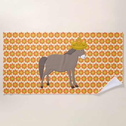 Serviette De Plage La Journée mexicaine des ânes des morts (Devant)