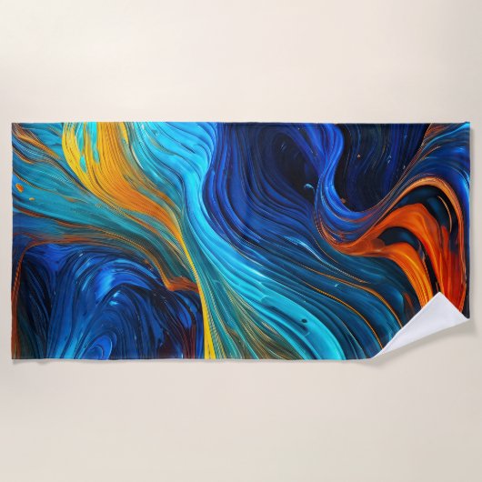 Serviette De Plage La Lave Océanique "Tempestial" (Devant)