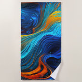 Serviette De Plage La Lave Océanique "Tempestial" (Devant)