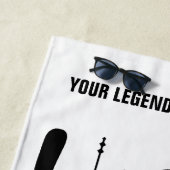 Serviette De Plage La légende (de hockey) (En situation)