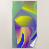 Serviette De Plage La magie de l'été, 3D Art Abstrait (Devant)