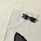 Serviette De Plage La mode Smart | de chat siamois ajoutent votre nom (En situation)