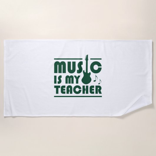 Serviette De Plage La musique est mon professeur (Devant)