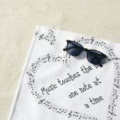 Serviette De Plage La musique touche le coeur inspiré Citation (En situation)
