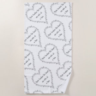 Serviette De Plage La musique touche le coeur inspiré Citation
