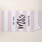 Serviette De Plage La nouvelle Mme. | Mariée personnalisée (Devant)