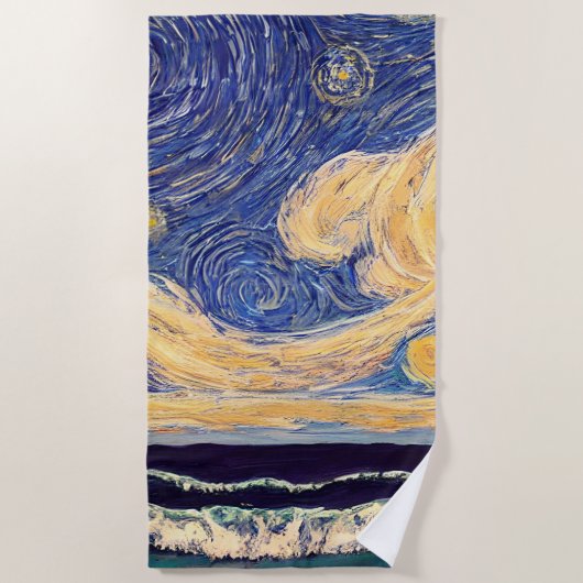 Serviette De Plage La nuit étoilée (Devant)