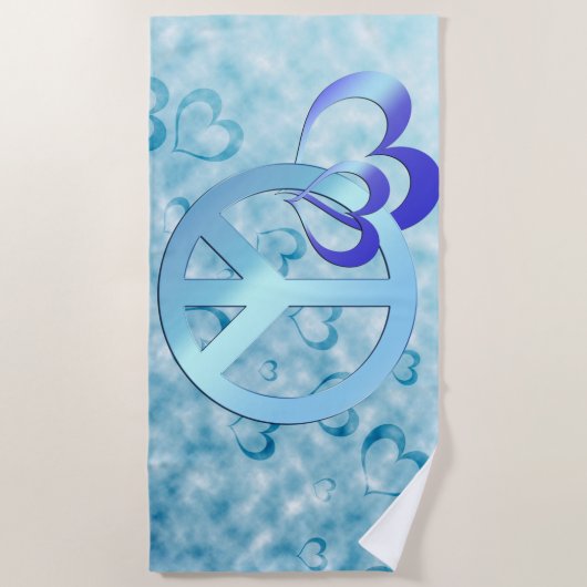 Serviette De Plage La Paix Bleue (Devant)