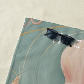 Serviette De Plage La pieuvre pastel du récif enchanté (En situation)