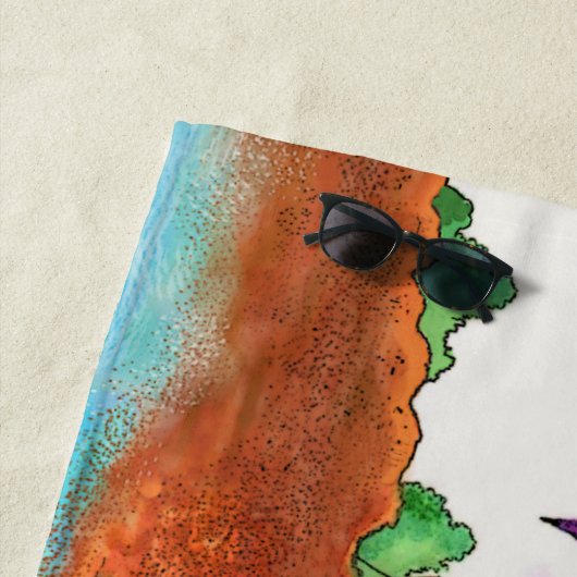 Serviette De Plage La plage de Ferald's Ice-Cream Delight (En situation)