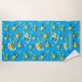 Serviette De Plage La plage des camions de construction (Devant)