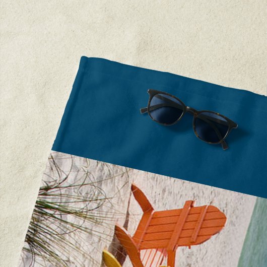 Serviette De Plage La plage est mon endroit heureux (En situation)