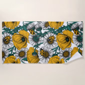 Serviette De Plage La prairie en jaune (Devant)