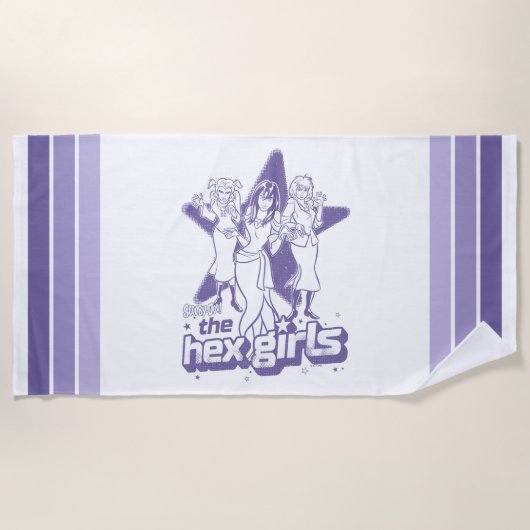 Serviette De Plage La puissance étoilée des filles hexagonales (Devant)