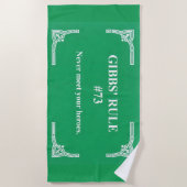 Serviette De Plage la règle 73 de Gibbs (Devant)