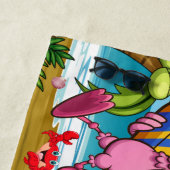 SERVIETTE DE PLAGE LA SCÈNE DE PLAGE TROP FRAÎCHE (En situation)