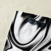 Serviette De Plage "La spirale cosmique : l'élégance noire et Marbre  (En situation)