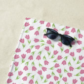 Serviette De Plage La vie est meilleure avec les tulipes - Motif (En situation)