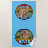 Serviette De Plage La vie estivale à la plage (Devant)
