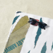 Serviette De Plage Laboratoire noir, labrador retriever, moderne, (En situation)