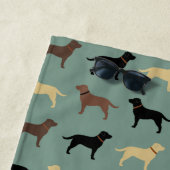 Serviette De Plage Laboratoires de Motif des silhouettes de chien des (En situation)