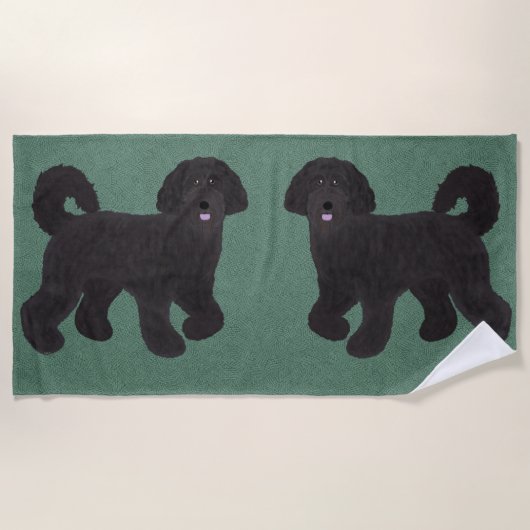 Serviette de plage Labradoodle (Devant)