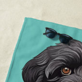 Serviette De Plage Labradoodle Chien noir (En situation)