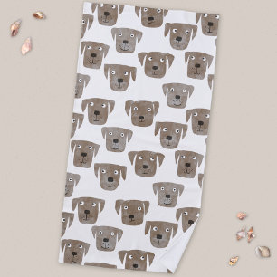 Serviette De Plage Labrador Retriever Chocolat Mignon Aquarelle