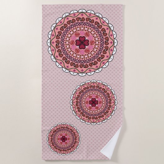 Serviette De Plage Lacy Valentine's Day Beach Towel (Devant)