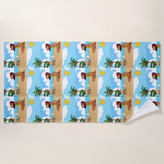 Serviette De Plage ladie sur la plage