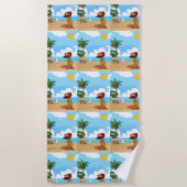 Serviette De Plage ladie sur la plage (Devant)