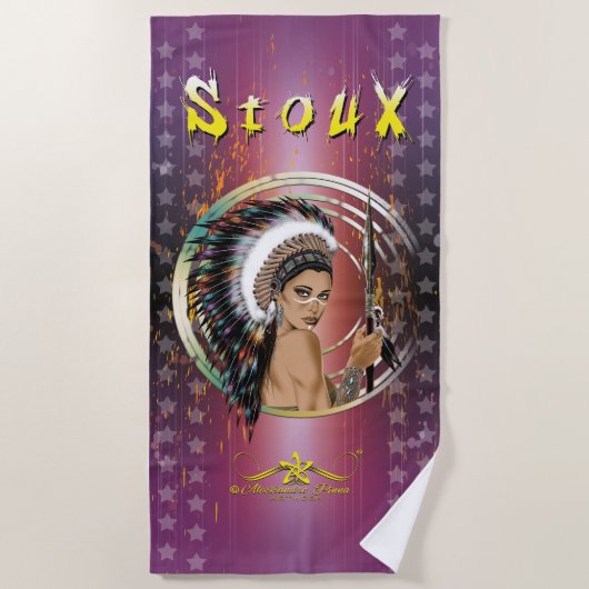 Serviette De Plage Lady Sioux (Devant)